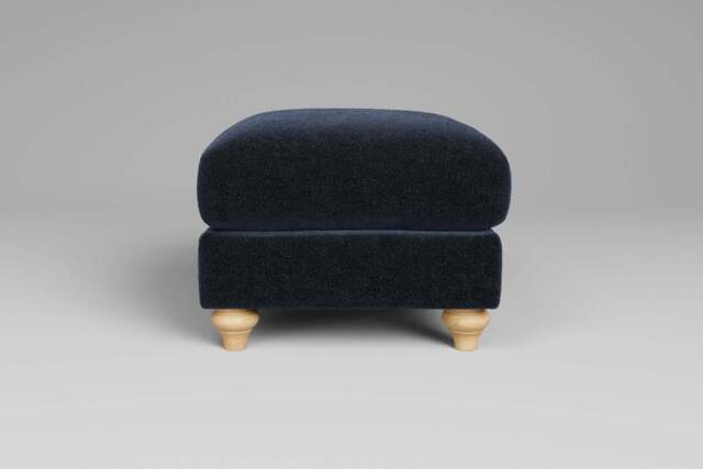 Serenity - Footstool (Small), Plush Chenille / Deep Mineral - image 1