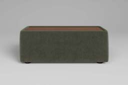 Utopia - Side Table - Rearrangeable Modular Sofa, Walnut / Luxe Woven Velvet / Pine