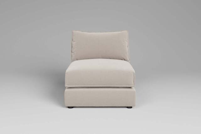 Utopia - Armless - Rearrangeable Modular Sofa, Plush Chenille / Chalk / Casual Trim - image 1
