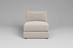Utopia - Armless - Rearrangeable Modular Sofa, Plush Chenille / Chalk / Casual Trim - thumbnail 1