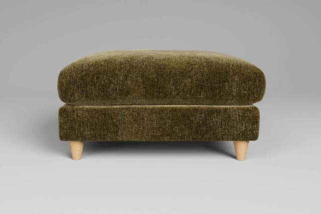Cloud Nine - Footstool (Large), Soft Woven Chenille / Olive - image 1