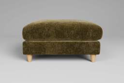 Cloud Nine - Footstool (Large), Soft Woven Chenille / Olive