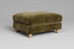 Cloud Nine - Footstool (Large), Soft Woven Chenille / Olive - thumbnail 2