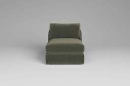 Zen - Armless Piece, Luxe Woven Velvet / Pine / Full-Width Back Cushions - thumbnail 1