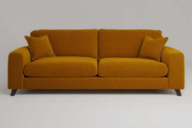 Serenity - 4.5 Seater Sofa, Soft Touch Velvet / Saffron - image 1