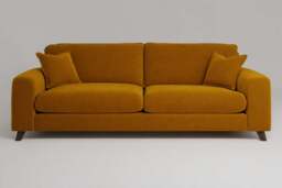 Serenity - 4.5 Seater Sofa, Soft Touch Velvet / Saffron - thumbnail 1