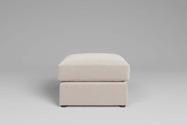 Small Storage Stool, Basket Weave / Shell - image 1