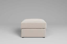 Small Storage Stool, Basket Weave / Shell - thumbnail 1