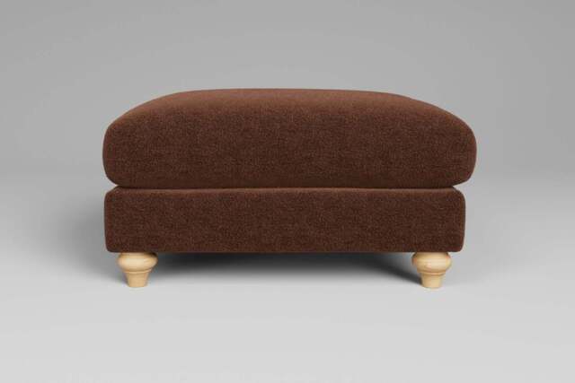 Daydream - Footstool (Large), Plush Chenille / Spiced Treacle - image 1