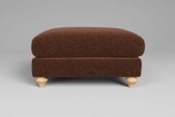 Daydream - Footstool (Large), Plush Chenille / Spiced Treacle
