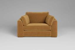 Muse - Loveseat, Luxe Woven Velvet / Old Gold