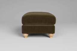 Daydream - Footstool (Small), Luxe Woven Velvet / Forest Green