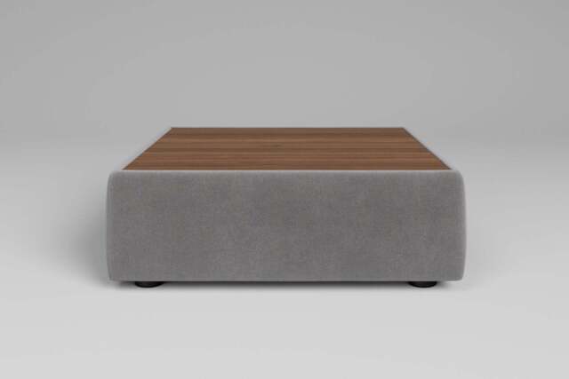 Utopia - Coffee Table - Rearrangeable Modular Sofa, Walnut / Brushed Wool Feel / Pewter - image 1