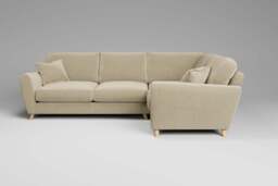 Cloud Nine - Small Corner Sofa, Luxe Woven Velvet / Cloud - thumbnail 1