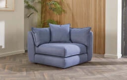 Utopia - All-in-one - Corner, left & right arm - Rearrangeable Modular Sofa, Brushed Wool Feel / Denim / Tailored Trim - thumbnail 2