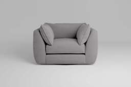 Utopia - Loveseat - Rearrangeable Modular Sofa, Brushed Wool Feel / Pewter / Casual Trim - thumbnail 1