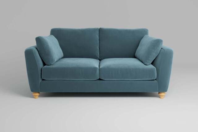 Daydream - 3 Seater Sofa, Soft Touch Velvet / Sea Green