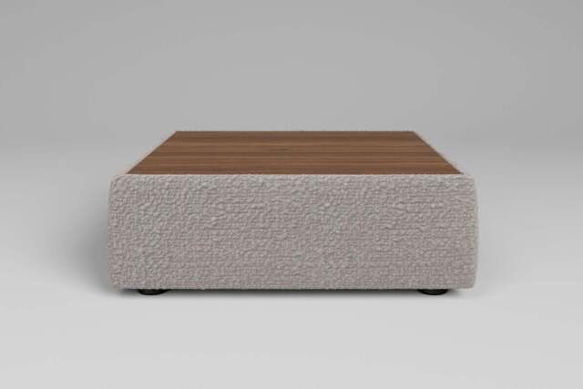 Zen - Coffee Table - Rearrangeable Modular Sofa, Walnut / Boucle / Mink - image 1