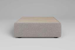Zen - Coffee Table - Rearrangeable Modular Sofa, Walnut / Boucle / Mink - thumbnail 3