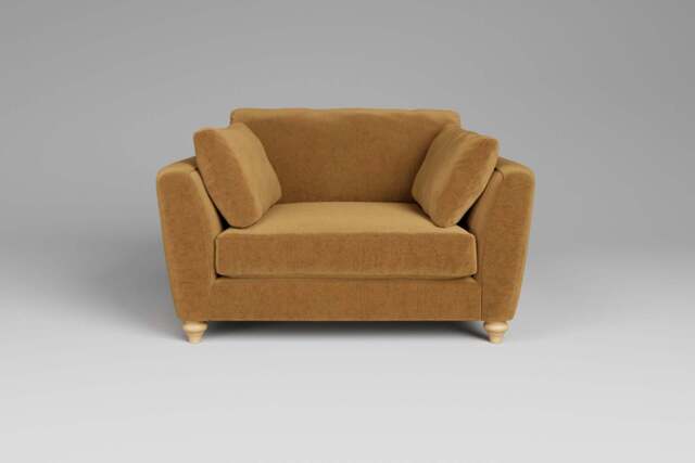 Daydream - Loveseat, Luxe Woven Velvet / Old Gold