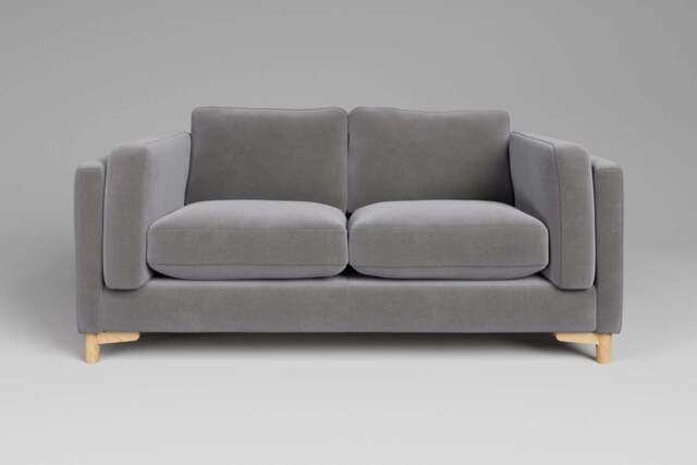 Fusion - 2 Seater Sofa, Brushed Wool Feel / Pewter - image 1