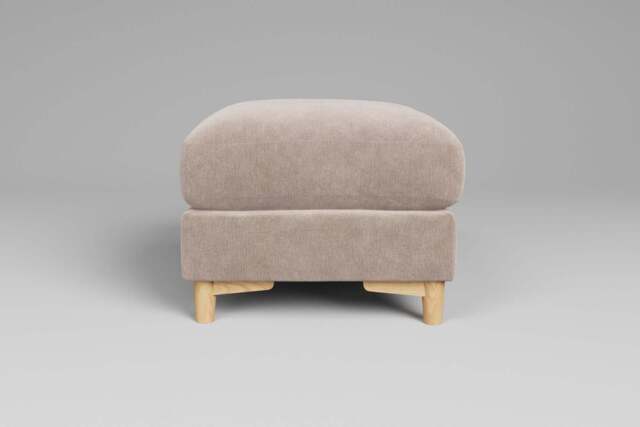 Fusion - Footstool (Small), Cotton Blend / Bisque - image 1