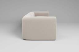 Aura - 3 Piece - Rearrangeable Modular Sofa, Plush Chenille / Chalk - thumbnail 2