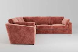 Muse - Large Corner Sofa, Soft Woven Chenille / Spice - thumbnail 2