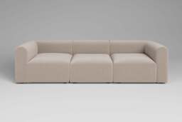 Aura - 3 Piece - Rearrangeable Modular Sofa, Basket Weave / Sand - thumbnail 1
