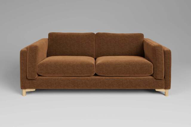 Fusion - 3 Seater Sofa, Plush Chenille / Maple - image 1