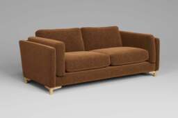 Fusion - 3 Seater Sofa, Plush Chenille / Maple - thumbnail 3