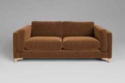 Fusion - 3 Seater Sofa, Plush Chenille / Maple - thumbnail 1