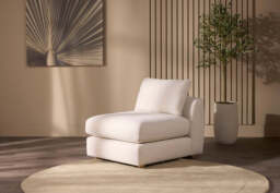Zen - Armless Piece, Cotton Blend / Bisque / Standard Back Cushions - thumbnail 2
