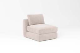 Zen - Armless Piece, Cotton Blend / Bisque / Standard Back Cushions - thumbnail 5