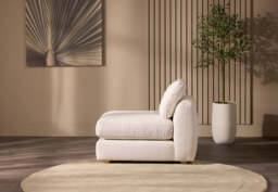 Zen - Armless Piece, Cotton Blend / Bisque / Standard Back Cushions - thumbnail 4