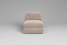 Zen - Armless Piece, Cotton Blend / Bisque / Standard Back Cushions - thumbnail 7