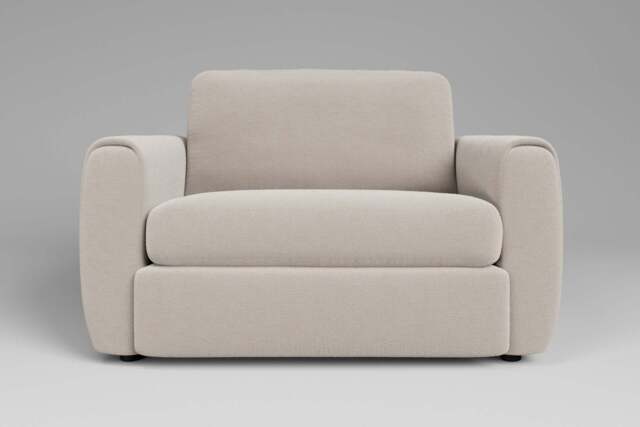 Tranquil - Loveseat, Plush Chenille / Chalk - image 1