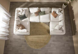Zen - 6 Piece U Shape - Rearrangeable Modular Sofa, Cotton Blend / Bisque / Standard Back Cushions - thumbnail 2