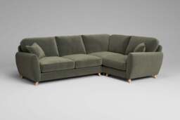 Cloud Nine - Small Corner Sofa, Luxe Woven Velvet / Pine - thumbnail 3