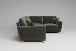 Cloud Nine - Small Corner Sofa, Luxe Woven Velvet / Pine - thumbnail 2