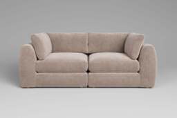 Zen - 2 Piece - Rearrangeable Modular Sofa, Cotton Blend / Bisque / Standard Back Cushions - thumbnail 5