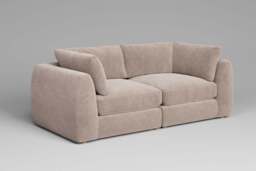 Zen - 2 Piece - Rearrangeable Modular Sofa, Cotton Blend / Bisque / Standard Back Cushions - thumbnail 6
