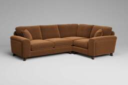 Serenity  -  Small Corner Sofa, Plush Chenille / Maple - thumbnail 3