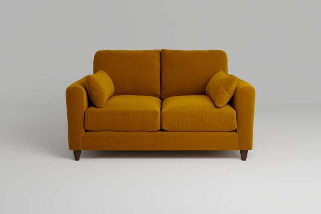 7th Heaven Midi - 2 Seater Sofa, Soft Touch Velvet / Saffron - image 1
