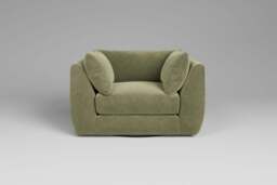 Utopia - Loveseat - Rearrangeable Modular Sofa, Cotton Blend / Jade / Tailored Trim - thumbnail 5