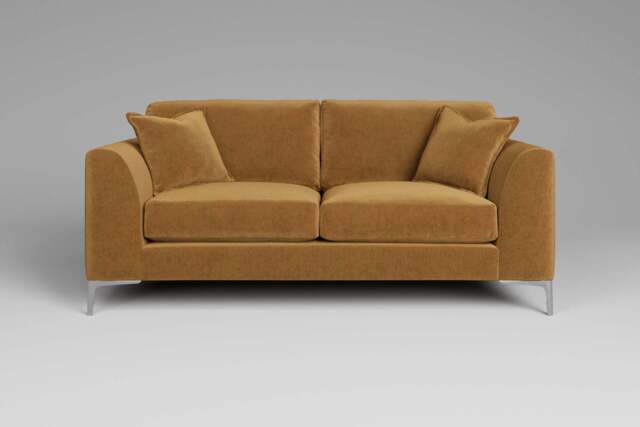 melody - 3 Seater Sofa, Luxe Woven Velvet / Old Gold