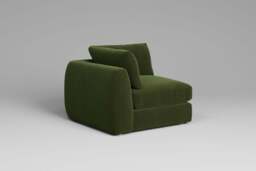 Zen - All-in-one - Corner, left & right arm, Soft Touch Velvet / Avocado / Standard Back Cushions - thumbnail 5