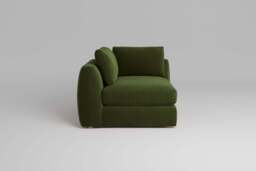 Zen - All-in-one - Corner, left & right arm, Soft Touch Velvet / Avocado / Standard Back Cushions - thumbnail 1