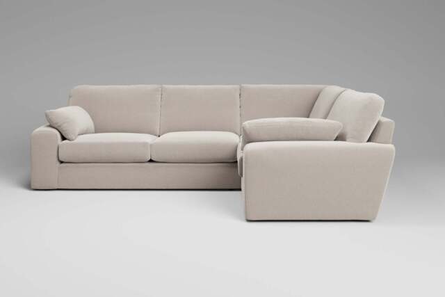 7th Heaven Maxi - Small Corner Sofa, Plush Chenille / Chalk - image 1