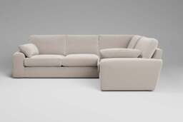 7th Heaven Maxi - Small Corner Sofa, Plush Chenille / Chalk